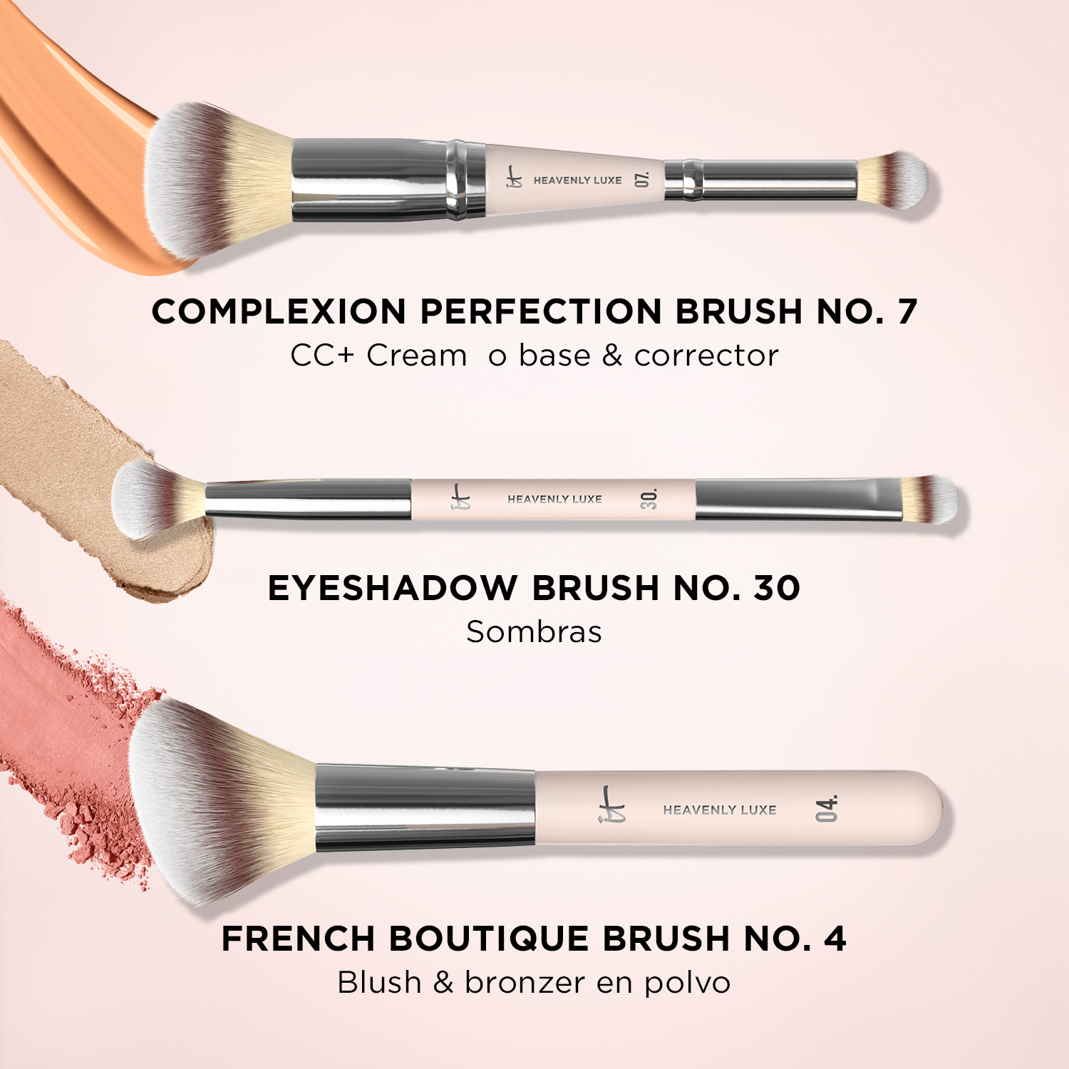 HL H24 3 PIECE BRUSH SET (SET DE BROCHAS DE MAQUILLAJE)